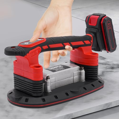 Fliesenvibrator 21V 2000mAh Fliesen Fliesenmaschine 6 Geschwindigkeit Einstellbarer Fliesenrüttler 3000-13000rpm Elektrische Fliesen Vibrator für Glas Fliesen Wandfliesen
