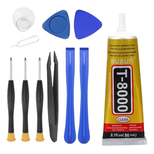11 Stück Handy Kleber Set, Display Kleber Mobile Kleber Set Transparent Display Reparatur Handy Display Kleber Mit Smartphone Reparatur Werkzeug Für Bildschirm Reparatur Display Reparatur