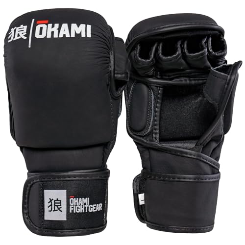 Okami Hi-Pro Sparring MMA Handschuhe Noir- Grappling Freefight BJJ Handschuhe (S)