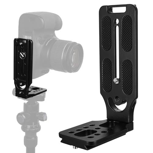 Kamera Halterung, Quick Release L-Halterung Arca Swiss Schnellwechselplatte, Vertikale Universal DSLR Kamerahalterung 1/4 Zoll Schrauben, für Manfrotto DJI Canon Nikon Sony Stative Kamera Zubehör