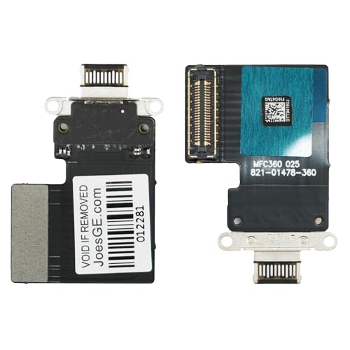 JoesGEcom Original-OEM-Ersatz für iPad-Ladeanschluss, USB-C-Anschluss für iPad Pro 11, 1. 2. Generation A1980, A2013, A2228, A2068, für iPad Pro 12,9 Zoll 3. 4. Generation A1876 A2014 A2229 (schwarz)