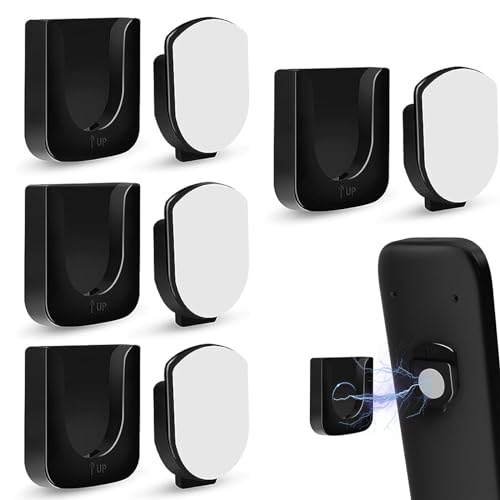 ZALHIN 4pcs Magnetischer Fernbedienung Halterung - Magnethalterung, Wandhalterung Fernbedienung, Fernbedienung Zubehör für Wohnzimmer, Schlafzimmer, Fernbedienung Organizer,Home Büro Zubehör (Schwarz)