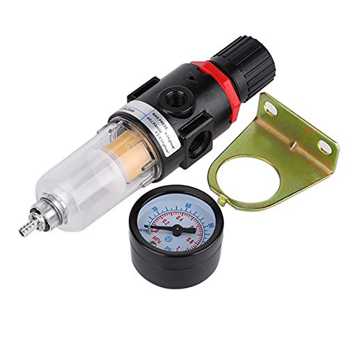 Luftdruckregler, 1/4 Filter Wasserabscheider Lackierpistole Druckluft Ölabscheider Wartungseinheit Druckminderer Druckluft Pneumatische Spritzpistole Messgerät Öl Wasserfalle Separator Tool Luftregler