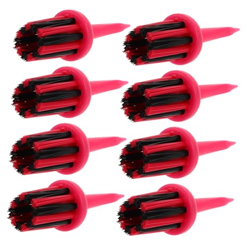 EXHUMKY 8 Stück Golf Tack Bürste, Golfmatten Tees, Bürsten Tees, Golf Unplugged, Haarstyling Tools, Golf Tee Oberteile, Golf Bürsten Tees, Unzerbrechliche Golf Tees, Bürsten Golf Tees,