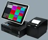 10" Kassensystem für Einzelhandel und Schnellgastronomie (Zeitungs-Kiosk, Tabak-Laden, Kosmetikstudio usw.) mit Touchscreen, Bondrucker und BlitzKasse Kassensoftware, Kiosk-Kasse Laden-Kasse