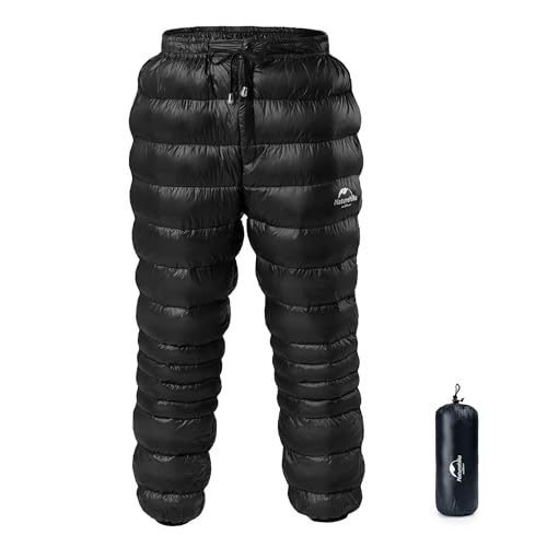 Naturehike Winterhose Herren Warm Ultraleichte Damen Schneehose Winter Thermischehose Warm Wasserdicht Entendaunenhosen für Outdoor/Campin（XL）