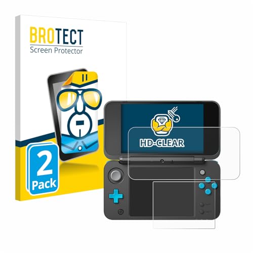 BROTECT (2 Stück Schutzfolie für New Nintendo 2DS XL Displayschutz Folie Ultra-Klar