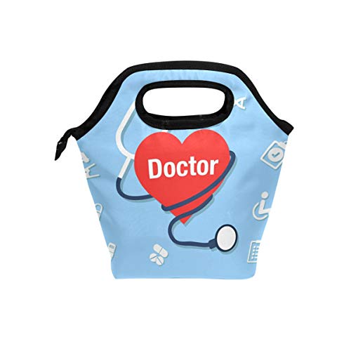 Eslifey Kühltasche mit Herz-Behandlung, warme Tasche, Lunchbox für Schule, Arbeit, tragbare Mahlzeit, Lebensmittelbehälter, Tragetasche für Picknick