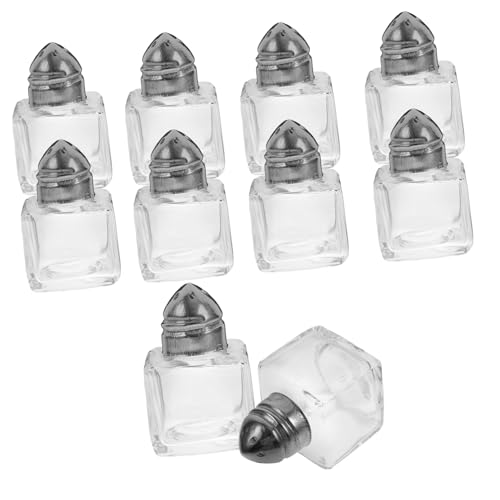 Cabilock 10 Stück Mini Salzstreuer Mit Keramikmahlwerk Multifunktionale Gewürzflaschen Für Jodsalz Ideal Für Unterwegs Küchenorganisation Und Gruppenessen Tragbare Gewürzgläser Für