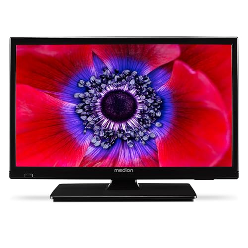MEDION 47 cm (19 Zoll) HD Fernseher mit DVD-Player (perfekt für Camping Wohnmobil LKW Garten, 12V KFZ Car-Adapter, Triple Tuner Receiver, HDMI, USB, MD 819001)