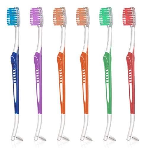 Firtink 6 Stück Kieferorthopädische Zahnbürste, Doppelendige V-Trimm Tuft Zahnbürste Interdental Zahnbürste für Zahnspangen und Zahndetailreinigung