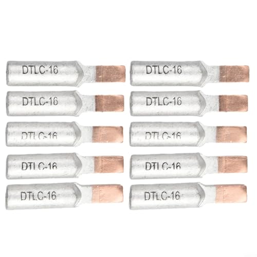 HEIBTENY 10 Stück Klemmen Kabelschuhe mit Kabelanschluss DTLC-10, DTLC-16, DTLC-25 Kabelschuhe für Batteriekabel 10 mm2, 16 mm2, 25 mm2(DTLC-16)
