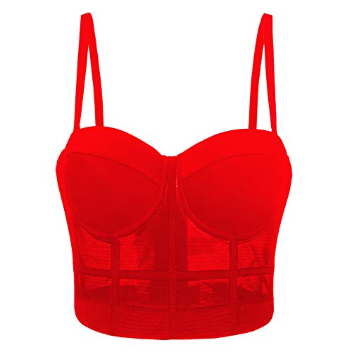 Woboren Damen Korsett Bustier BH Dessous Tank Top Tr?gertop Crop Top Corsage Schlanke Weste (36/80 label S)