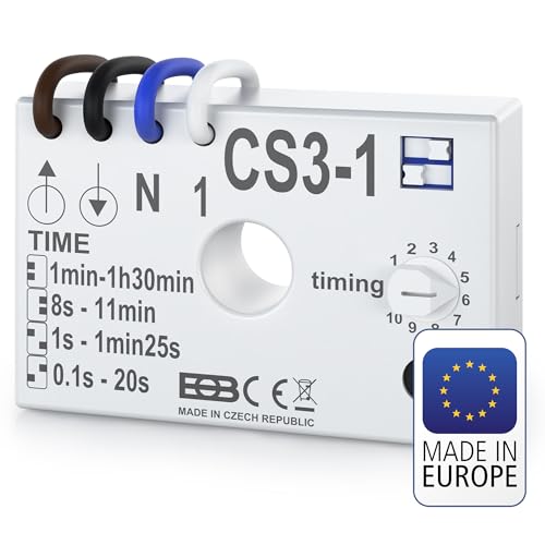 Elektrobock CS3-1 Nachlauf Wahl Nachlaufrelais Unterputz, 200 W, Weiss