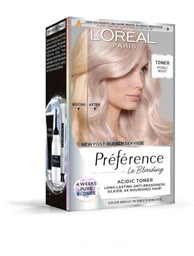 L'Oréal Paris Haartoner, Anti-Gelbstich für kühles Blond und intensiven Glanz, Ohne Ammoniak, Préférence Le Blonding, Platinum Ice