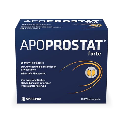 Gegen gutartige Prostatavergrößerung – APOPROSTAT forte: reduziert nächtlichen Harndrang, behandelt Symptome bei Prostata Beschwerden, hochdosiertes Phytosterol (65mg pro Kapsel), 120 Weichkapseln