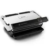 Tefal OptiGrill Elite XL Kontaktgrill, 16 Programme, Digitales Display mit Garstufenanzeige, abnehmbare XL-Platten, Grillboost-Funktion, intuitive Bedienung, Elektrogrill, Edelstahl, GC760D12