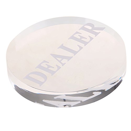 MagiDeal Hochwertig Acryl Transparent Poker Dealer Button