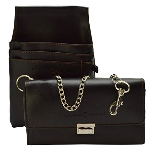 flevado Kassierer Kellner Bedienungsgeldbörsen Sets Unisex mit oder ohne/farblich passenden Colt/Halfter zu wählen Kunstleder (Schwarze Börse mit Colt)