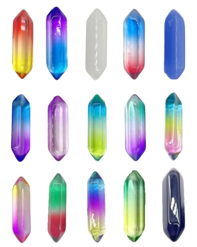 MYGLOAR 15PCS Heilkristallstein-Set, Heilkristallsteine ​​für Liebhaber, sechseckige Heilkristalle, Chakra-Steine, Amethyst, Tigeraugenstein, Obsidian, für Meditation, Reiki, Energiebalance, Balance
