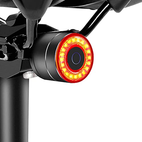 Monkey Home Smart Fahrrad Rücklicht, Auto On/Off Fahrrad Taschenlampe StVZO Zugelassen USB Akku, LED Fahrradlichter für Kinder und Erwachsene (2024 Design)