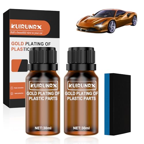 KUIRUNRX® Kunststoff Auffrischer, Kunststoffsanierung für Auto, Reparaturmittel für Autokunststoffe, Kunststoffsanierungsmittel Für Auto, Für die Aufarbeitung von Kraftfahrzeugen(2Pcs)
