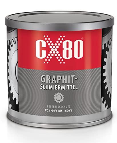 CX80 | 500g Graphitschmiermittel | Hochtemperatur-Schmierfett mit 15 % Graphit | wasserbeständig & korrosionshemmend | für offene Getriebe, Bau- & Landmaschinen, Ofenketten