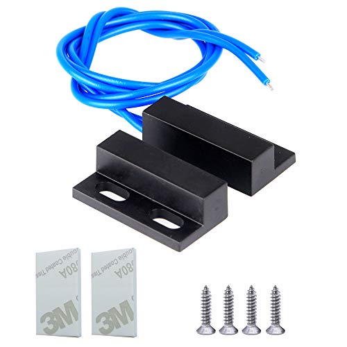 Gebildet Normalerweise offener Magnetschalter mit Draht, 1Satz, Einbau-Sicherheitsfenster, Tor, Kontaktsensor, Alarm, Gehäuse aus Aluminiumlegierung,100V-240V, magnetischer Reed-Schalter