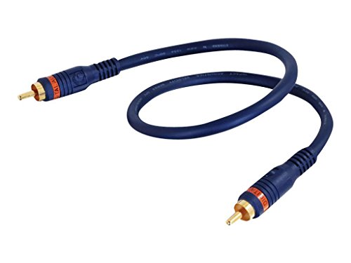 C2G 0. 5m Velocity RCA zu RCA S/Pdif Digital Audio Koaxialkabel Geeignet fàur Surround Sound System, DJ Controller, Heimkino, HDTV, Spielekonsolen, Hi-Fi Systeme, Soundbar