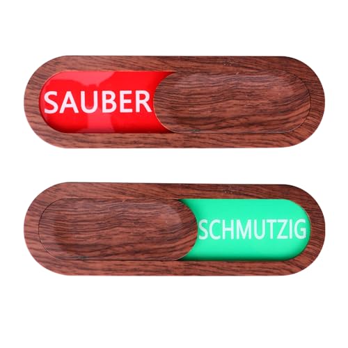 QIYILE Spülmaschine Magnet Clean and Dirty Magnet Sign for Dishwasher Kitchen Geschirrspüler Magnet Clean Dirty Sign Indicator mit Schieber und Doppelseitigen Klebe