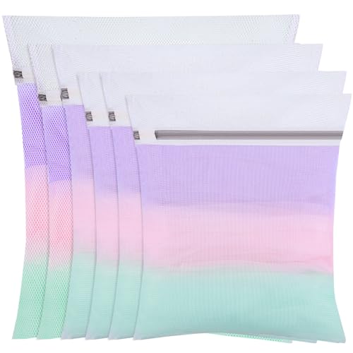 Dntorx 6 Stück Wäschenetz für Waschmaschine, Wäschesack Waschmaschine in 4 Größen Wäschebeutel Laundry Bag mit Reißverschluss für Hemden Pullover Mäntel Jeans Unterwäsche Babykleidung