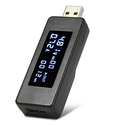 USB-Strommessung, LED USB Mini Spannung Strom Detektor Power Tester for Smartphone e Power Bank USB Ladegerät Tester Meter