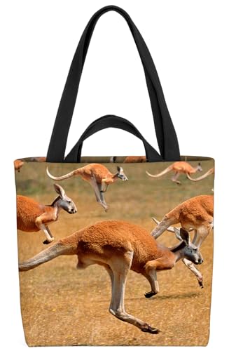 VOID Känguru Steppe Australien Tasche 33x33x14cm,15l Einkaufs-Beutel Shopper Einkaufs-Tasche Bag
