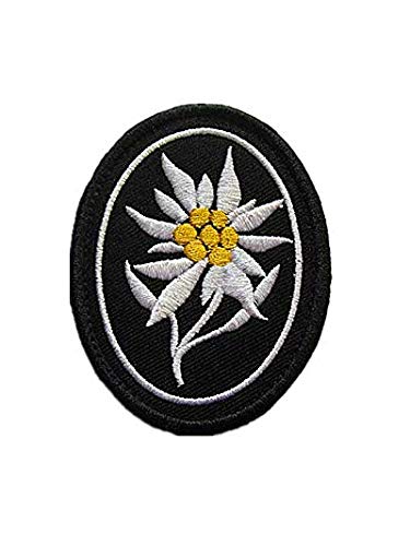 WW2 German Mountain Division Elite Edelweiss Military Hook Loop Tactics Morale Embroidered Patch