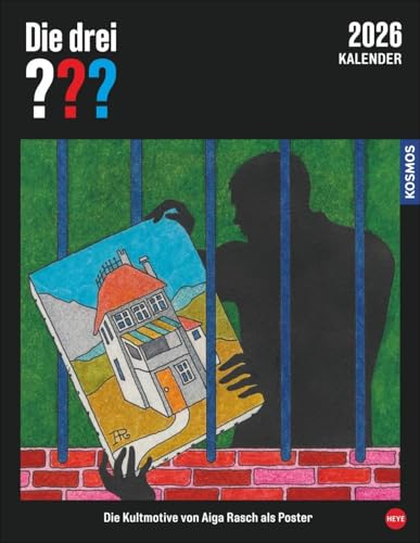 Die drei ??? Posterkalender 2026: Großer Wandkalender für alle Fans: die kultigen Cover-Illustrationen von Aiga Rasch zur beliebten Buchserie. ... Detektive (Kino-Entertainment Kalender Heye)