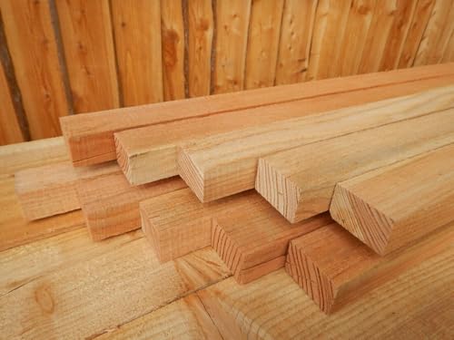 Zaunlatte aus Lärche 30 x 50 mm x 100 cm Länge - Holz Latten Lattenzaun Holzzaun (100 cm Lärche Zaunlatte) 5 Stück
