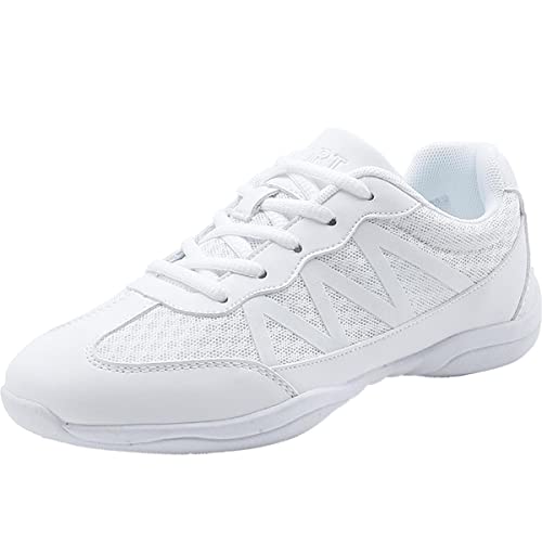 Weiß Cheerleading Schuhe Mädchen Cheer Schuhe Damen Tanzschuhe Yoga Fitness Gymnastik Training Schuhe 39