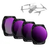 K&F Concept ND8&PL+ND16&PL+ND32&PL+ND64&PL Filter Kompatibel mit DJI AIR 3S, Polfilter, Multi Beschichtung HD Optical Glass Aluminium