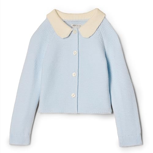 Amazon Essentials x Sofia Grainge Unisex Baby Sweatjacke mit Bubikragen, Blassblau, 0 Monate