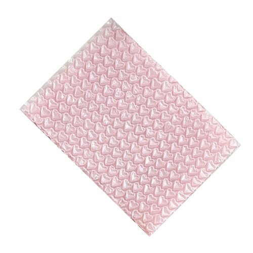 Verpackungstüten Luftpolstertaschen, Rosa Herzförmige Schützende Luftpolstertaschen PE Verdickende Stoßfeste Luftpolsterbeutel zum Verpacken von Expresslieferungen (1)