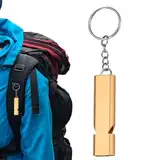 Doppel -Rohr -Pfeife - vollständig aus Aluminiumlegierung Noopel Double Rohres | Ernener Verteidigung und Haustierkommandos spfeifen mit Lanyard | Wanderrucksack -Sport -Multifunktional -Sign