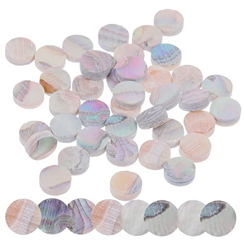 Toyvian 40St Farbiger Muschel ton punkt gitarren set gitarre set Gitarrenwerkstatt Gitarrenbau Werkzeug gitarrenset Bass Instrument Abalone-Muschel Griffbrett Natürliche Abalone