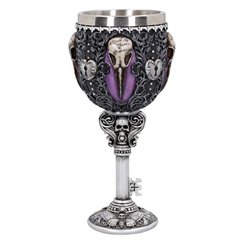 Nemesis Now Edgar's Rabe Kelch 18 cm, Kunstharz mit Edelstahl B4725P9