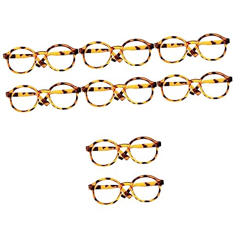 GALPADA 8 Stk Puppenbrille Mini-sonnenbrille Zum Basteln Brillenstütze Winzige Gläser Miniatur-brille Mini-sonnenbrille Für Puppen Glaspuppen Weihnachtsdeko Kind Haustier Plastik Zubehör
