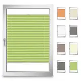 StoffTex Plissee I nach Maß zum Bohren I Verschiedene Stofftypen I Jalousie für Fenster & Tür I Sonnenschutz in der Glasleiste I Plisseerollo Faltrollo I 34 Farben I Höhe 25-130 cm