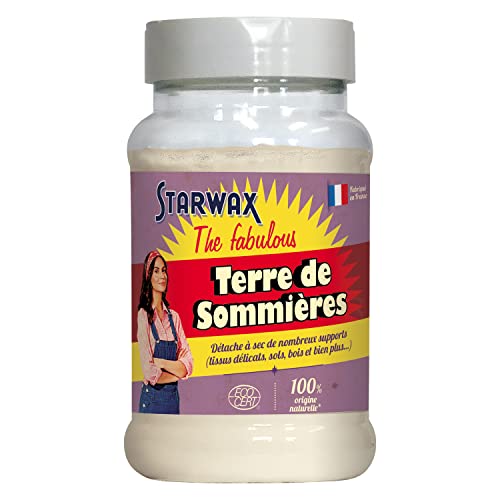 STARWAX THE FABULOUS – Natürliches Fettabsorptionspulver – Trockener Fleckenentferner für Textilien, Teppiche & mehr – ECOCERT – 200 g