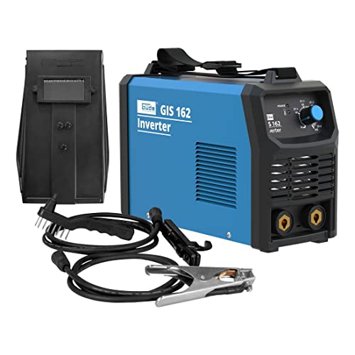 Güde Inverter Schweißgerät GIS 162 (230 V, 15,5 W Leerlaufleistung, 5,0 kVA max. Netzleistung, 10-160 A Regelbereich Schweißstrom, inkl. Elektrodenhalter, Masseklemme, Schlackenhammer & Schweißschild)