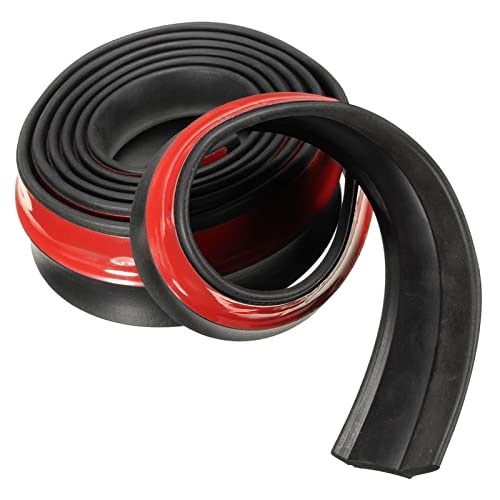 Haehne Universale Frontspoiler Lippe, 2.5m / 8.2ft Aufkleber Lippenrock Schutz Auto Vordere Lippe Stoßdämpfer Auto Gummistreifen, 60mm Breite