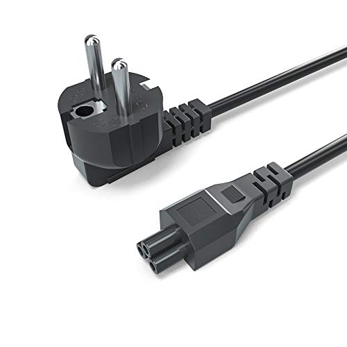 QYD C5 Netzkabel 3 polig 1.8m Stromkabel Laptop Micky-Maus Stecker Laptop Netzteilkabel Power Cable für Kleeblatt Stecker Originalkabel Ladekabel Notebook-Netzteil TV Monitor HP Epson Canon Druckers