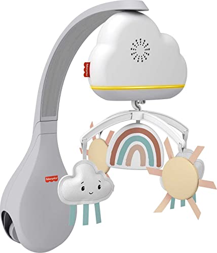 Fisher-Price HBP40 - Regenbogen-Mobile für Babybett, Tisch-Spieluhr und für Babys und Kleinkinder, Spielmobile Baby, HBP40